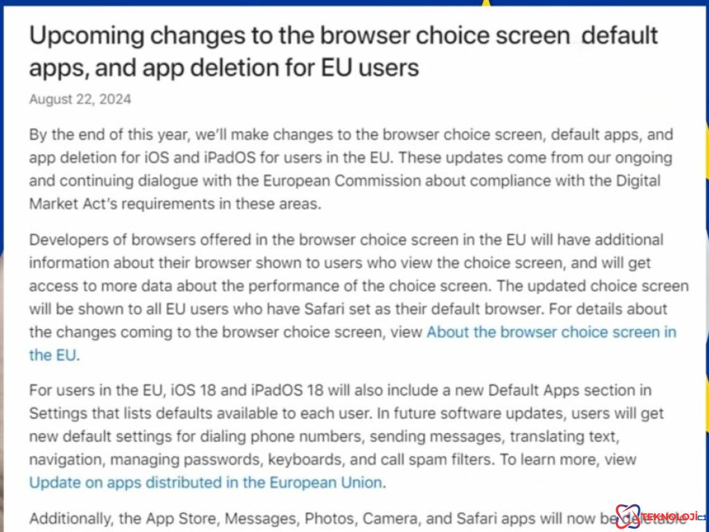 Apple'ın iOS ve iPadOS 18 Güncellemeleri AB Kullanıcılarına Özgürlük Getiriyor