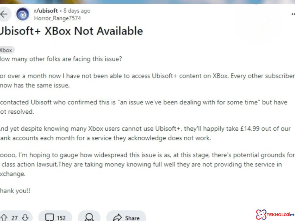 Ubisoft+ Sorunu Xbox Kullanıcılarını Üzdü!