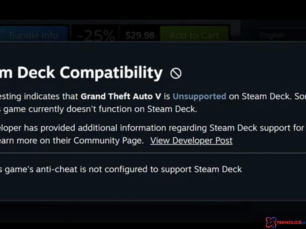 GTA 5 Online Steam Deck Desteği Kesildi!