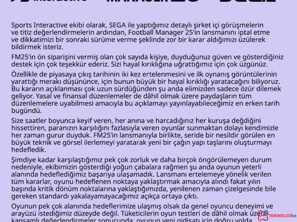 Football Manager 2025 Yerine FM26 Geliştirilecek!