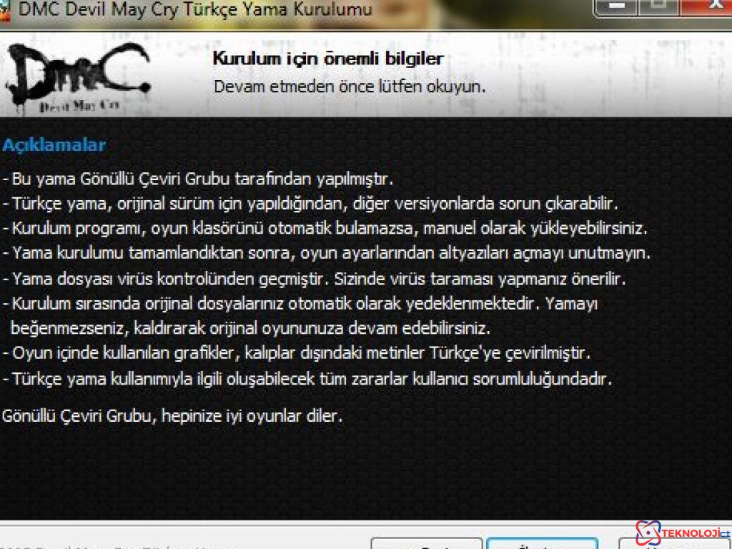 Devil May Cry 5 Türkçe Yama Kurulumu