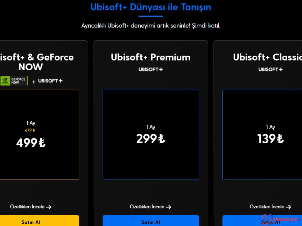 Ubisoft+ Abonelik Seçenekleri