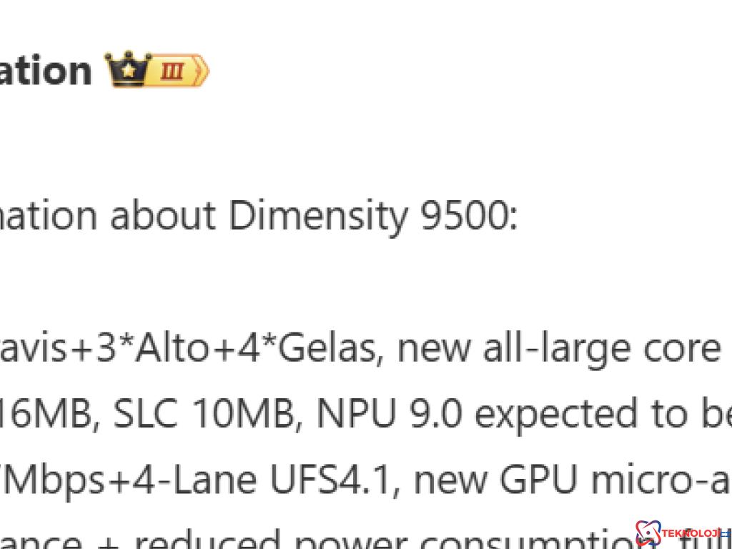 MediaTek Dimensity 9500: Yonga Setleri Dünyasına Yepyeni Bir Soluk!