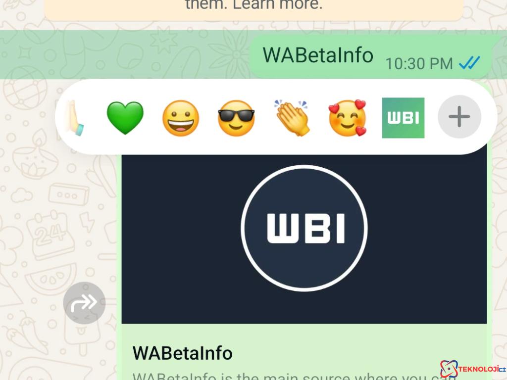 WhatsApp'tan Yeni Özellik: Mesajlara Çıkartmalarla Tepki Verme