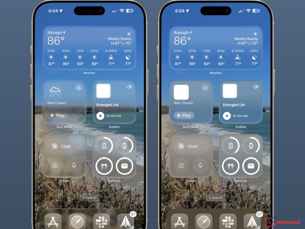 Saydamlığı Azalt (Reduce Transparency) Seçeneği