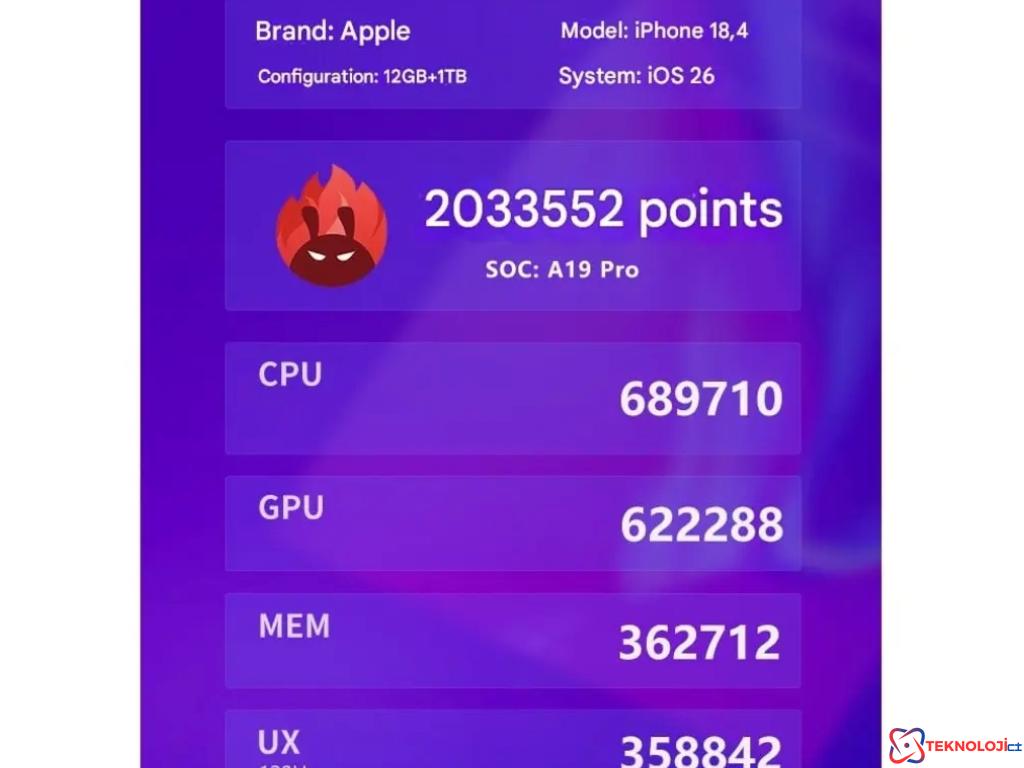 iPhone Air: Ultra İnce Tasarımı ve A19 Pro İşlemciyle AnTuTu'da Rekor Kırdı!
